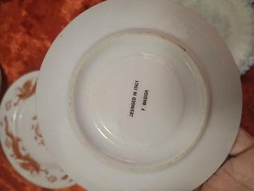 фарфор: Antik porselen boşqablar dəsti - Növ: dekorativ/servis porselen — 5