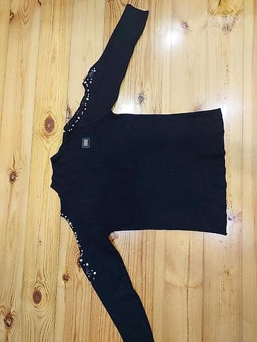 платья на кыз узатуу бишкек: Qadın sviteri – qara rəng, uzunqol, trikotaj. - Dizayn: Yuxarı qol — 1