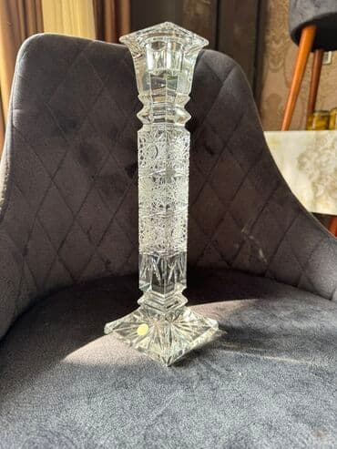 plastik suse: Kəsimli kristal şamdan.Cexiyadan almisam bakidan yox yeni 180dollara — 1