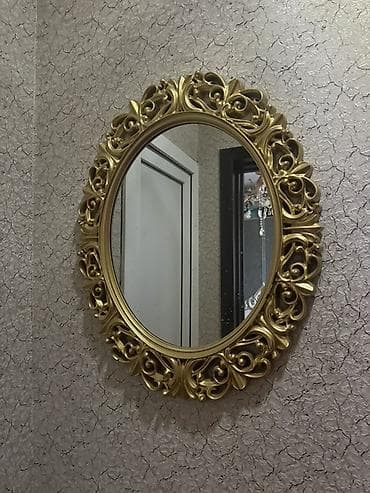 kamot guzgu: Güzgü Divar üçün, Oval, Dekorativ, Naxışlı — 1