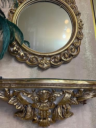 Güzgülər: Güzgü Divar üçün, Dairə, Dekorativ, Naxışlı — 4