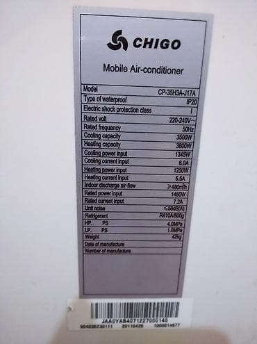 monoblok kondisioner: CHIGO CP-35H3A-J17A mobil kondisioner - Quraşdırma tələb etmir — 4