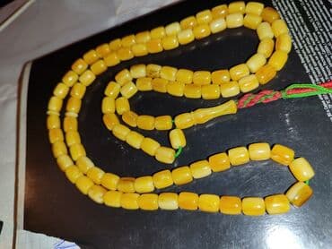 Məhsul: Sarı tonlarda qədimi və təmiz kəhrəba təsbeh 1985 ci ildə