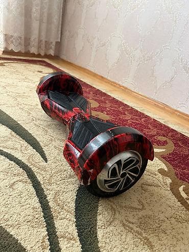 Elektrikli hoverboard / giroskuter - Korpus: qırmızı-qara alov