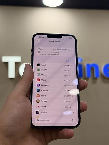 telef: IPhone 13 Pro Max, 256 GB, Sierra Blue, Zəmanət, Kredit, Simsiz şarj — 5