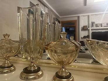 xonca konfetleri: Şüşə dekor dəsti - Tərkib: 5 parçadan ibarət masa üstü dekor dəsti — 2