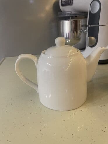 Süfrə qab-qacaqı: Rəng - Ağ, Dəm caydanı, Keramika, 0,5 bucket volume l — 1