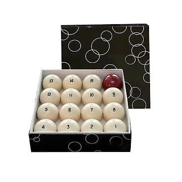toplar: Rus biliyardı üçün top dəsti - Tam dəst: 16 ədəd top – 15 ədəd ağ — 1