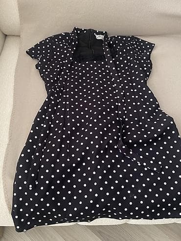 Minnie S (MY Minnoss) qadın paltarı - Model: qara rəngdə, ağ xallı — 4