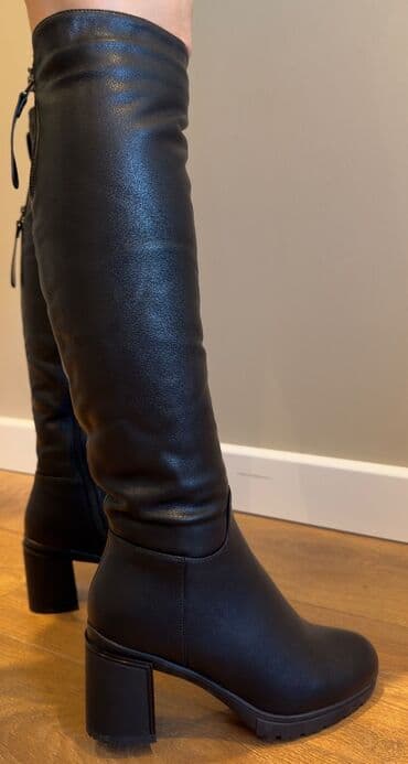 sapaskiler: Çəkmə, Ölçü: 38, rəng - Qara, Yeni — 2