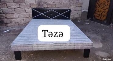 Təzə çarpayılar. 1 nəfərlik çarpayılar 60manat. 2 nəfərlik taxt — 1