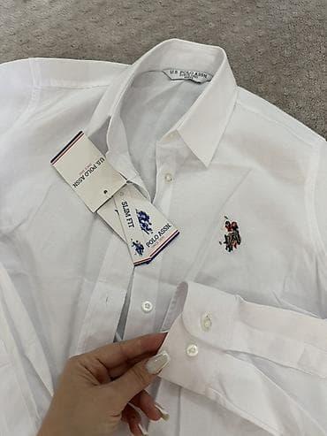 klassik geyim: Köynək, U.S. Polo Assn, S, rəng - Ağ — 2