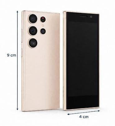 aksesuar instagram: Miniatür smartfon formalı alışqan - Rəng: qızılı - Dizayn: arxa — 2