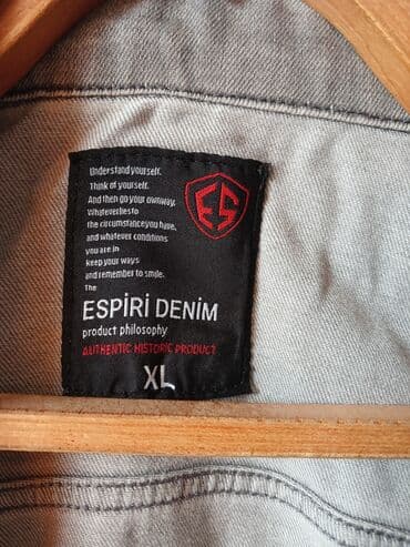 dəri kurtkalar kişi: ESPİRİ DENİM cins gödəkçə. Kişi üçün. isti saxlayır.Əyində super — 2