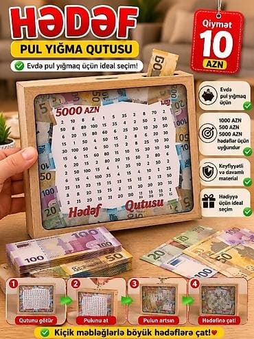 Hədəf Pul Yığma Qutusu – evdə pul yığmağın ən asan və motivasiyalı