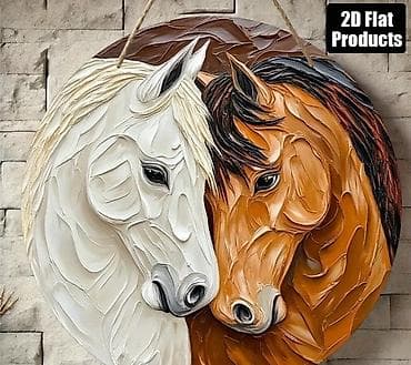 ev guzgu: • SİFARİŞLƏ GƏTİRİLİR 🛍️ •. Dekorativ divar paneli – “Atlar” — 2