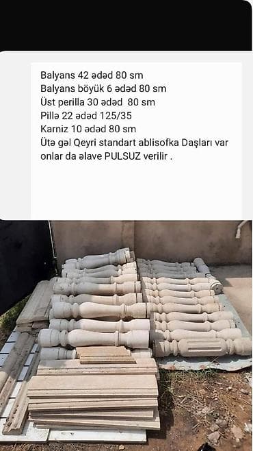 İşlənmiş Pilləkən məhəccəri, Daş, Ünvandan götürmə lalafo.az -da İşlənmiş Pilləkən məhəccəri, Daş, Ünvandan götürmə