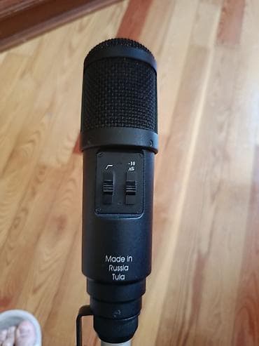 azercell 4g modem: Oktava MK-319 studiya mikrofonu + stolüstü stend və pop‑filter dəsti — 2