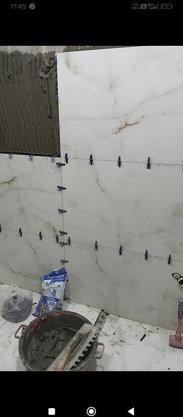 dam işləri: Peşəkar kafel–metlax döşənməsi xidməti - Böyükölçülü plitələr, mərmər — 1