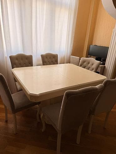 stulla: Klassik üslubda yemək otağı dəsti Tərkibi: - Açıqlıq krem rəngində — 3