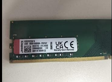 komputer ekrani: Operativ yaddaş (RAM) Kingston, 16 GB, 3200 Mhz, DDR4, PC üçün, İşlənmiş — 2
