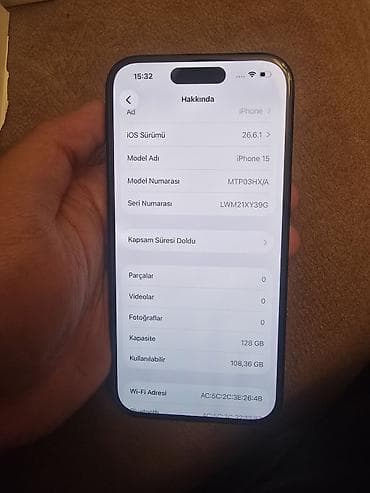 soliton iphone: IPhone 15, 128 GB, Qara, Face ID — 6