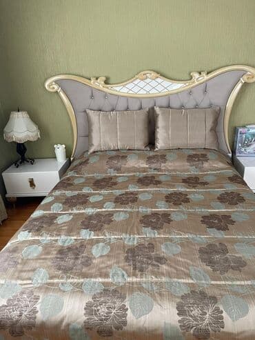 Продукты питания: Двуспальная кровать, Шкаф, Трюмо, 2 тумбы, Б/у — 3