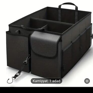 чемодан с инструментами для автомобиля: Qara rəngdə, çoxsaylı cibləri olan avtomobil təşkilatçısı — 2