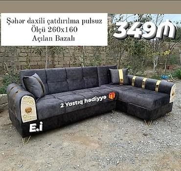 qoz sekili: Künc divan, Yeni, Açılan, Bazalı, Vеlur parça, Şəhərdaxili pulsuz çatdırılma — 2
