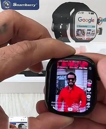 Smartbarry ağıllı saat - Toxunma ekranlı, kvadrat korpuslu ağıllı