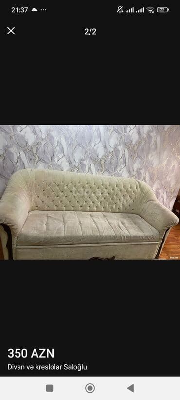 Di̇van-kravat, Yeni, Açılan, Bazasız, Parça, Çatdırılma yoxdur