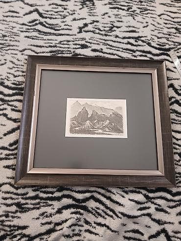 Şəkillər, tablolar: Satış: Çərçivəli qrafika əsərləri (2 ədəd) - Mövzu: Dağ mənzərələri — 1
