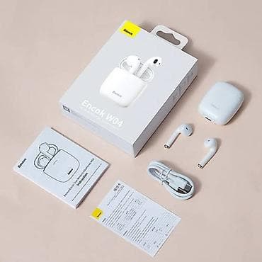 baseus airpods: Simsiz (Bluetooth) Qulaqcıqlar, Baseus, rəng - Ağ — 3