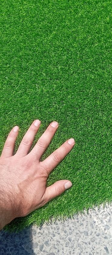 dekor suni guller: Süni ot örtüyü (çəmən halısı) - Parlaq yaşıl rəng, sıx toxunuşlu — 4