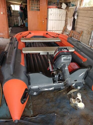 ot presi satilir: Şişmə motorlu qayıq – narıncı rəng, yüksək daşıma qabiliyyətli PVC — 9