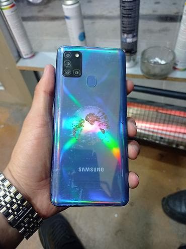 e1202 samsung: Samsung Galaxy A21S, rəng - Mavi, İki sim kartlı — 1