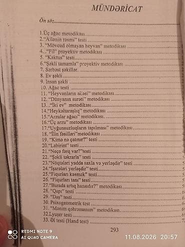 Книги и журналы: Məhsul: “114 psixoloji test” – toplu vəsait (Adiloğlu nəşri, Bakı — 2