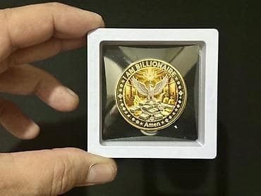 qedim pullar aliram: Dekorativ kolleksiya sikkəsi – “I AM BILLIONAIRE / 888 ∞” - Material — 1