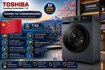iphone 11 ucuz qiymete: Paltaryuyan maşın Toshiba, 8 kq, Yeni, Avtomat, Qurutmasız, Kredit yoxdur, Ödənişli çatdırılma — 2