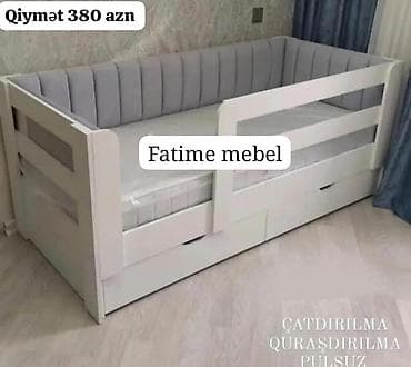 uşag mebeli: Oğlan və qız üçün, Çarpayı, Bazasız, Matras ilə, Siyirməli — 1