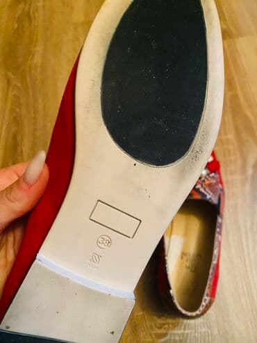 parça mokasinlər: Ölçü: 38, rəng - Qırmızı, İşlənmiş — 3