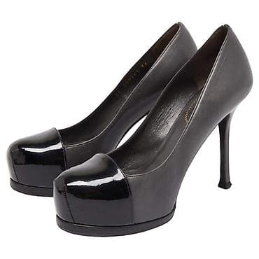 Qadın ayaqqabıları: Tuflilər, YSL, Ölçü: 39, rəng - Boz, İşlənmiş — 7