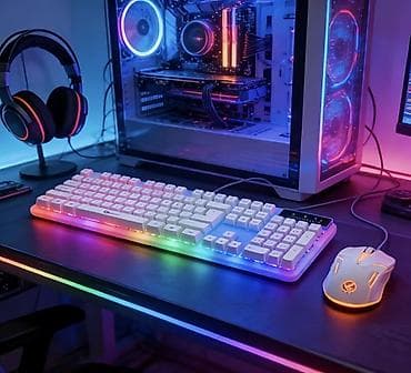 komputer ekrani: Gaming klaviatura + siçan dəsti (işıqlı) Xüsusiyyətlər: - Tam ölçülü — 1