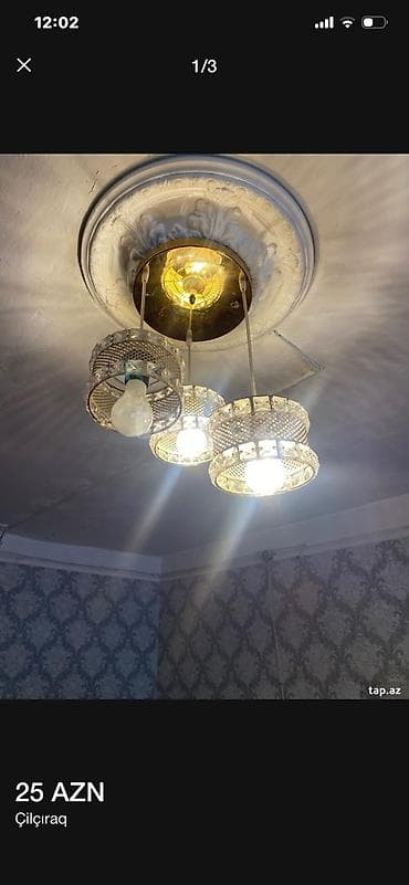 ucuz advent calendar: Çılçıraq, 3 lampa, Metal — 1