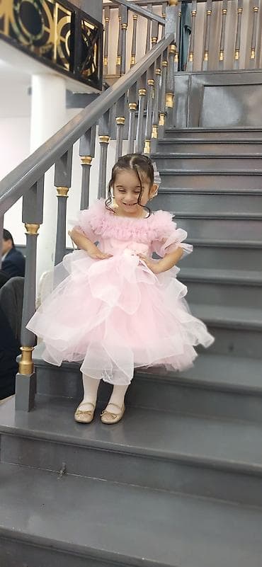 don şekilleri: Uşaq üçün şənlik geyimi – zərif çəhrayı tül don - Rəng: pastel — 3