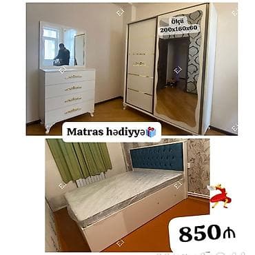 qiz ucun yataq mebelleri: Yataq otaq desti — 1