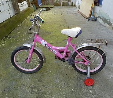 Uşaq velosipedi – 16 düym - Rəng: çəhrayı, karkas üzərində naxışlı