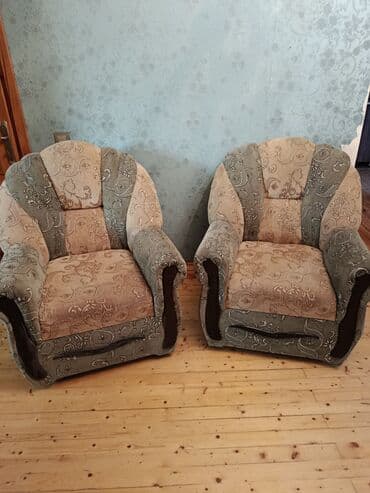 Кресла: Б/у, Кресло, Ткань, Нет кредита, Бесплатная доставка на адрес — 4
