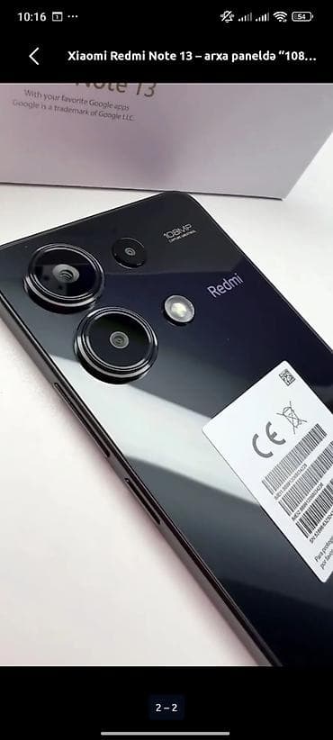 redmi note 9 s irsad: Xiaomi 13, rəng - Qara, 
 Sənədlərlə — 1