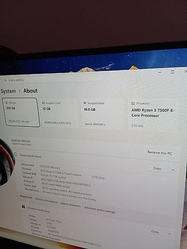 gaming: Asus tuf Gamıng b650 wıfı Ddr5 16 gb ram 1 tb M2 ssd Samsung 990 pro — 5